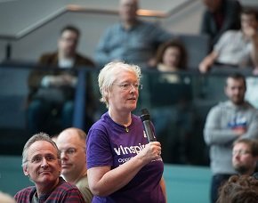 Mary McKenna, MBE from @tasksquadhq participating in UKGovCamp14
